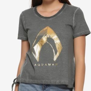 HOT TOPIC DC Comics Aquaman Atlantis Side Tie T-Shirt Size Small